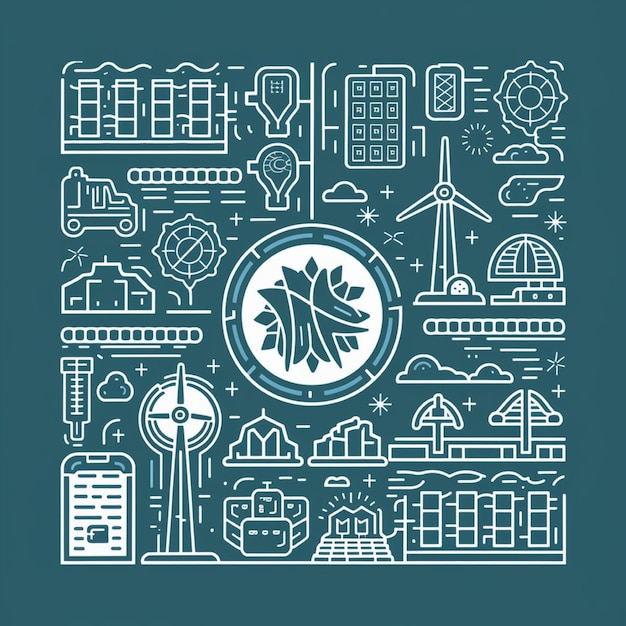 Renewable Energy Tech Design an illustration