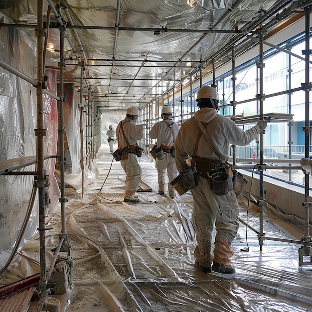 Renovation Workers at Construction Site