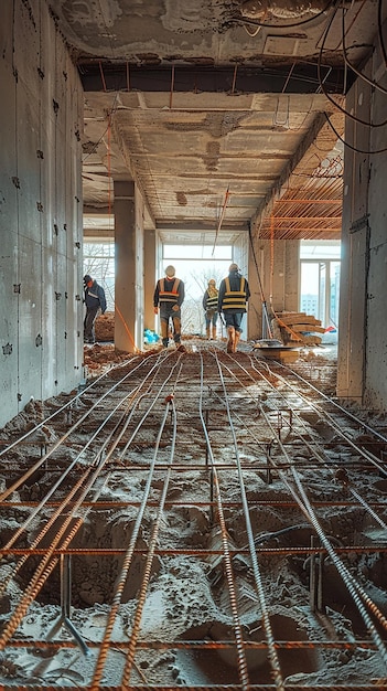 Renovation Workers at Construction Site