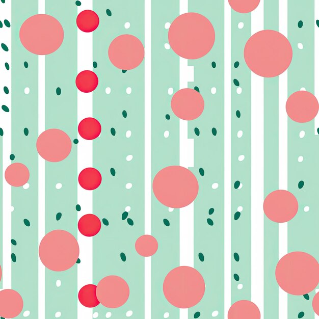 Repeating abstract teal and pink pattern with Sketch note style in bright geometric and dotted lines