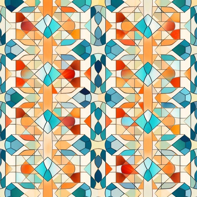 Repeating mosaic pattern