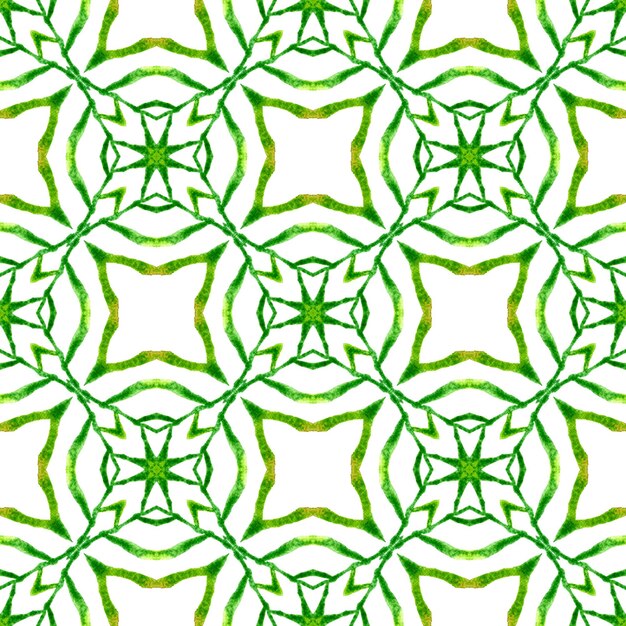 Repeating striped hand drawn border Green