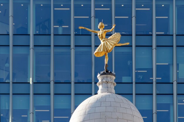 Replica Statue of Anna Pavlova on the Cupola of the Victoria Palace Theatre in London