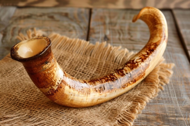 Photo research the significance of the shofar and its ro generative ai