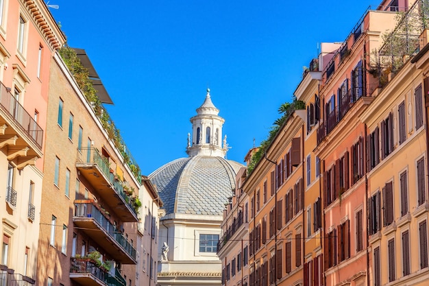 Residential Apartment Buildings in Downtown City of Rome Italy