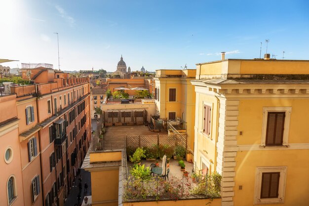 Residential Apartment Buildings in Downtown City of Rome Italy