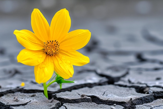 Resilient Plant Growing Through Urban Cracks Symbolizing Hope Survival and the Persistent Force of Nature in a Concrete World