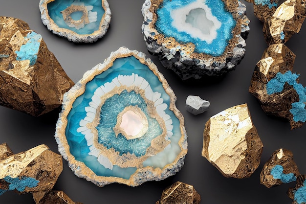 Resin geode style painting in art