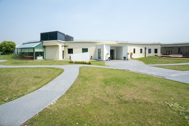 Resort on the lakeside lawn