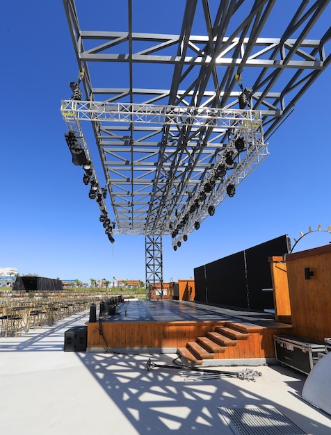 resort outdoor concert stage in summer