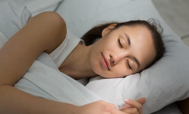 Rest Reinstatement For Active Life Woman Sleeping In Bed