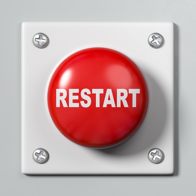 Restart Button on  Gray Background