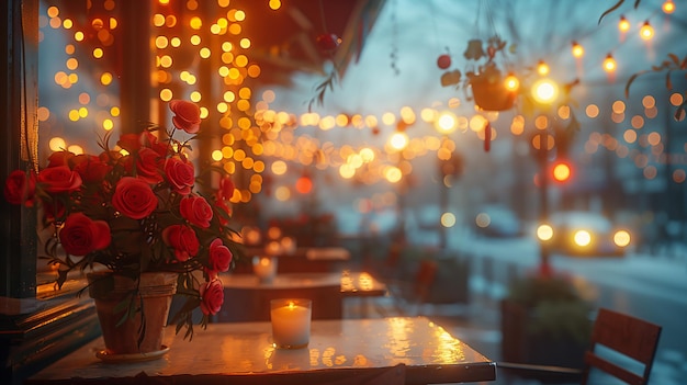 Restaurant draped in cascading greenery and floral garlands evoking a sense of dining in