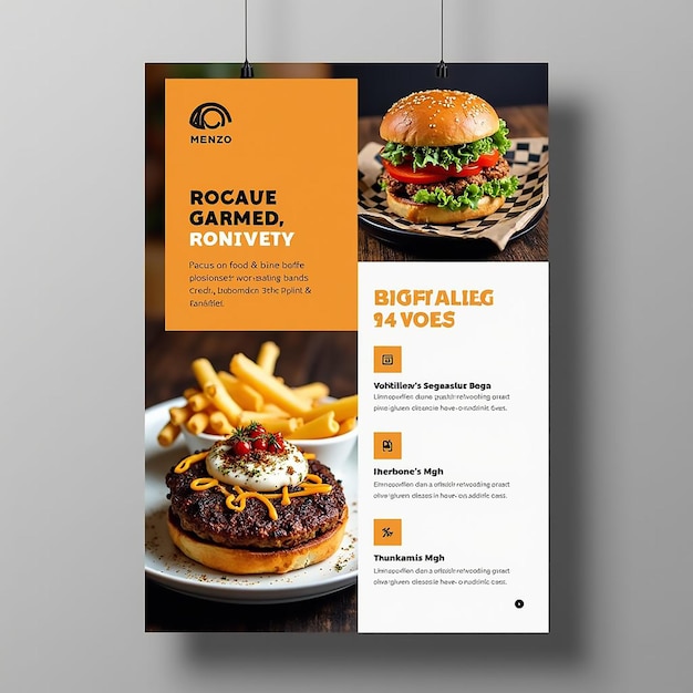 Restaurant Food Menu flyer Mockup Design