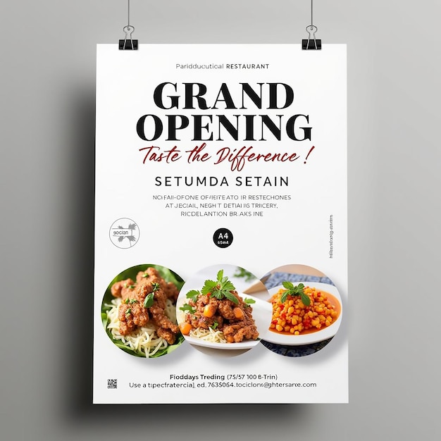 Restaurant Grand Opening Flyer Mockup