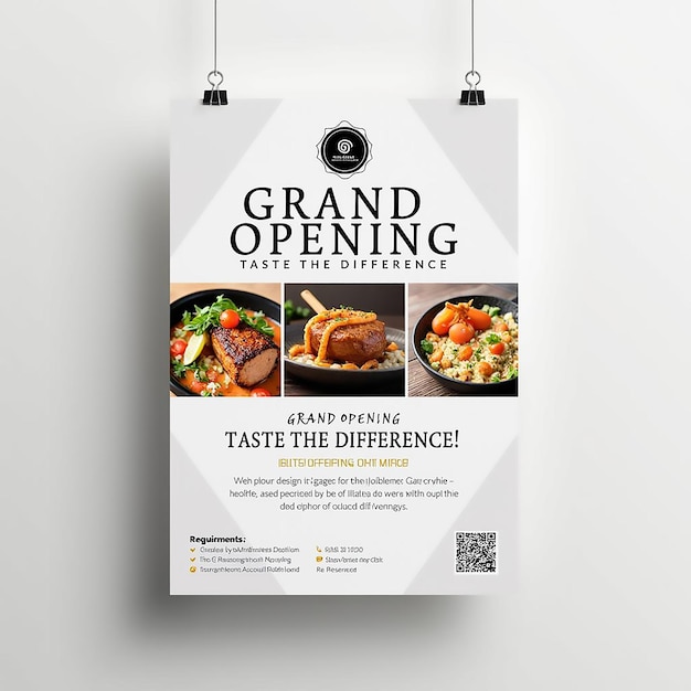 Restaurant Grand Opening Flyer Mockup