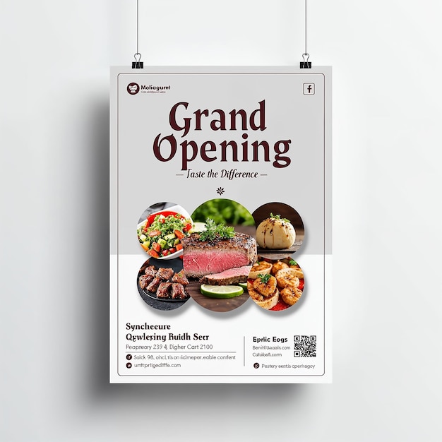 Restaurant Grand Opening Flyer Mockup