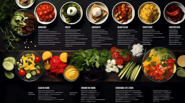 a restaurant menu book for healthy food