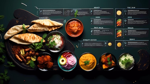 A restaurant menu book for middle eastern food featuring food menus that look attractive to buy