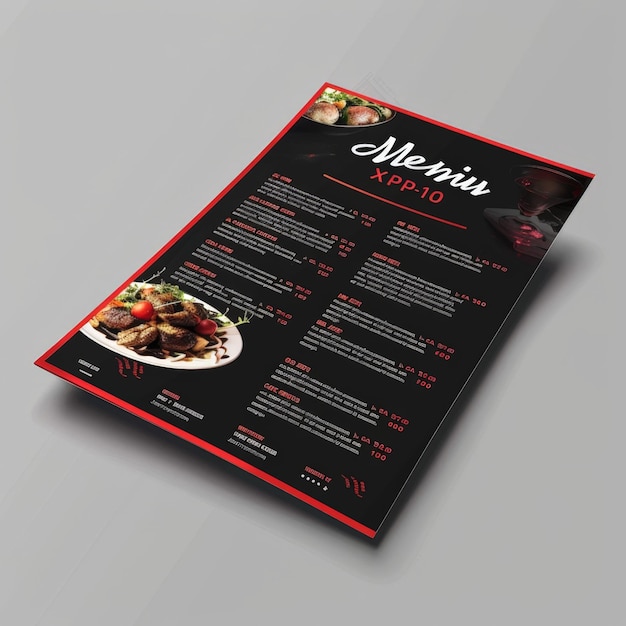 Restaurant menu card template