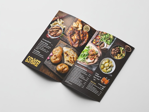 Restaurant Menu Design Mockup