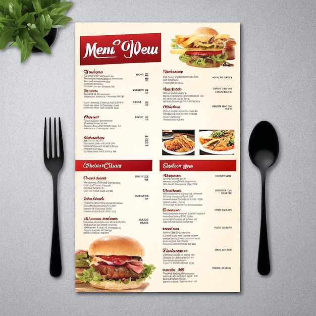 Restaurant menu design