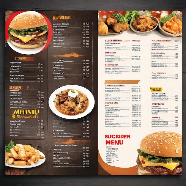 Restaurant menu design