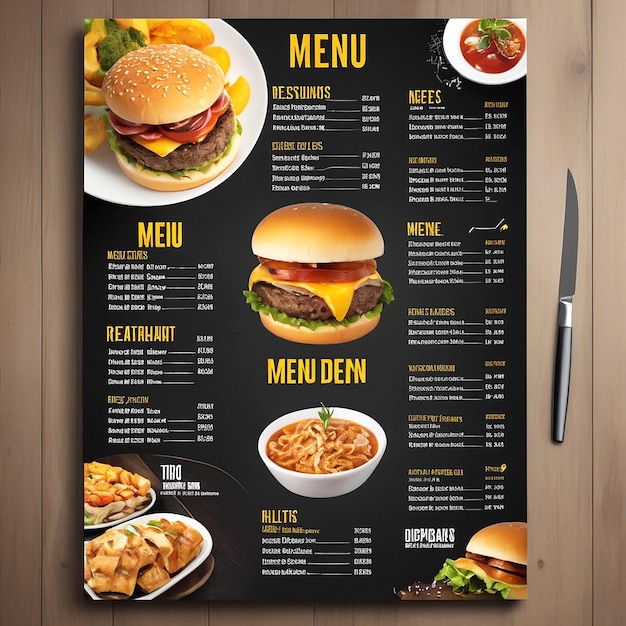 Restaurant menu design