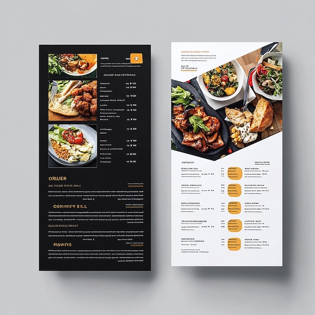 Photo restaurant menu template