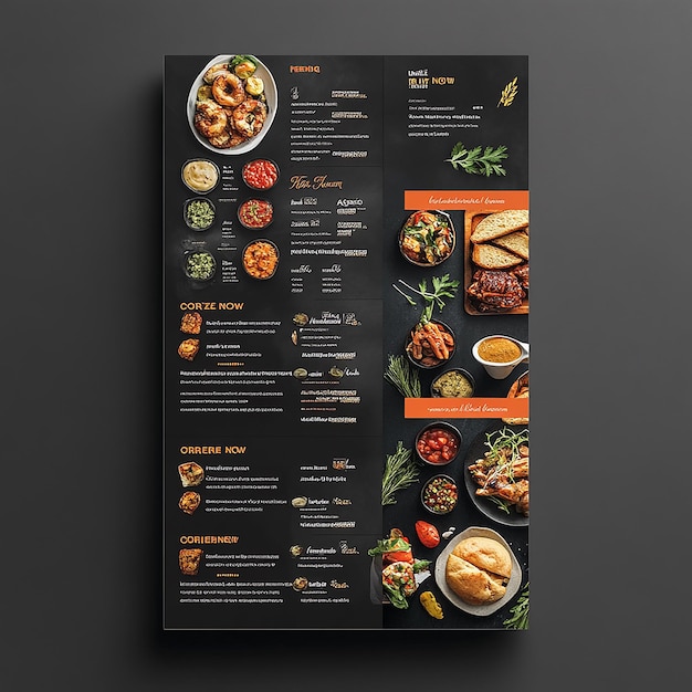 Photo restaurant menu template