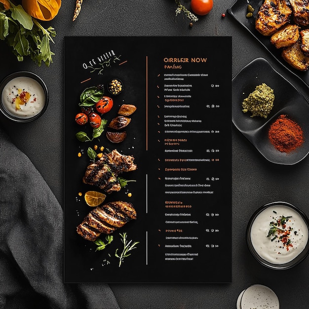 Photo restaurant menu template