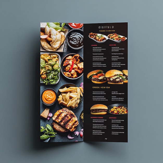 Photo restaurant menu template