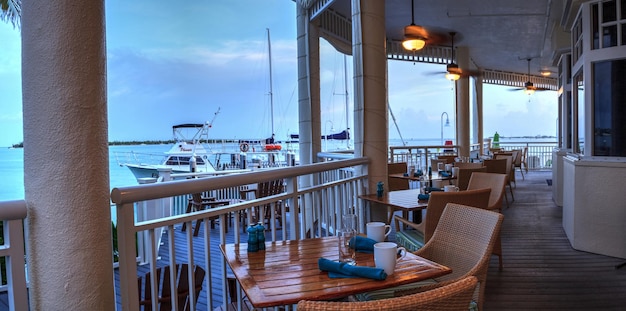 Restaurant ocean view at the hyatt centric key west resort and spa in key west florida