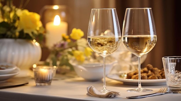 Restaurant white wine drink elegant