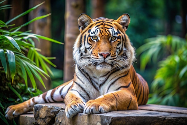 Resting tiger at the Zoo