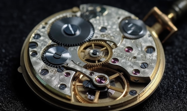 Restoring vintage watch gears requires meticulous repair work Creating using generative AI tools