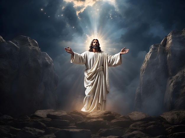 Resurrection of Jesus Christ and rises back to heaven