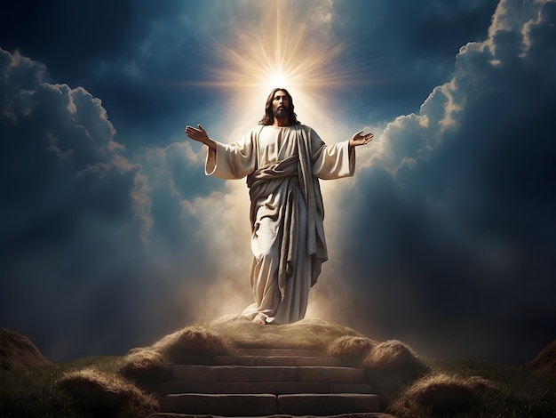 Resurrection of Jesus Christ and rises back to heaven