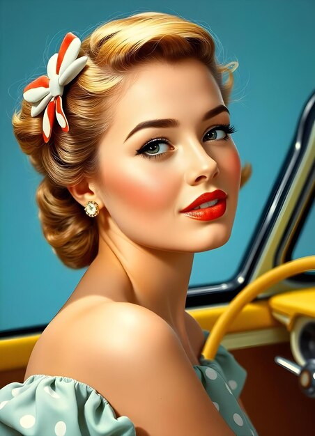 Photo retro 50s style girl