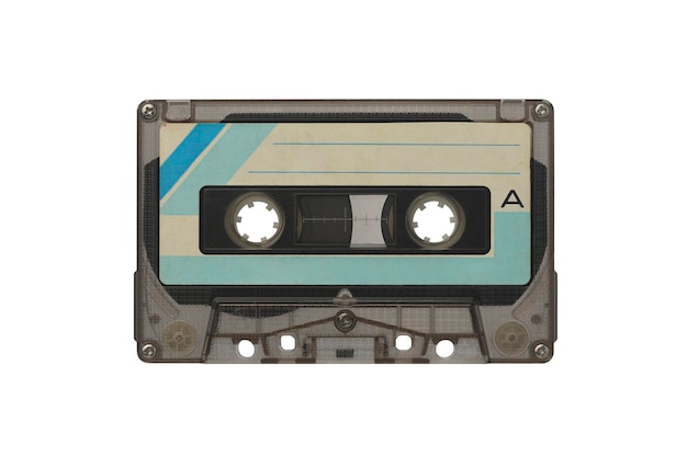 Retro Audio Cassette Tape on the White Background