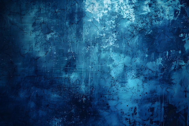 Photo retro blue gradient grunge background ai generative