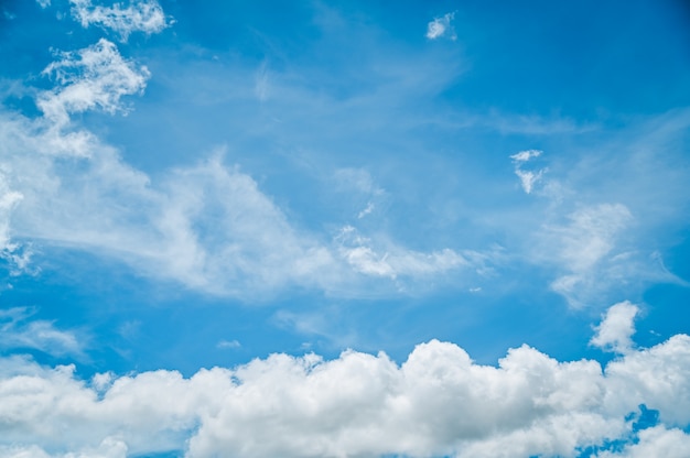 Retro Blue sky clouds nature background ,Realistic Blue Sky Clouds Vintage Tone