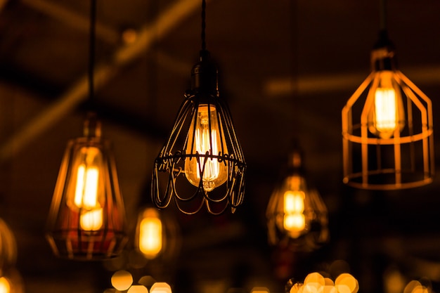 Retro edison light bulb decor