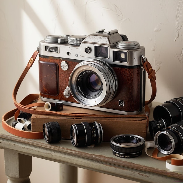 Photo retro film photo camera film cameras that had been popular in the past