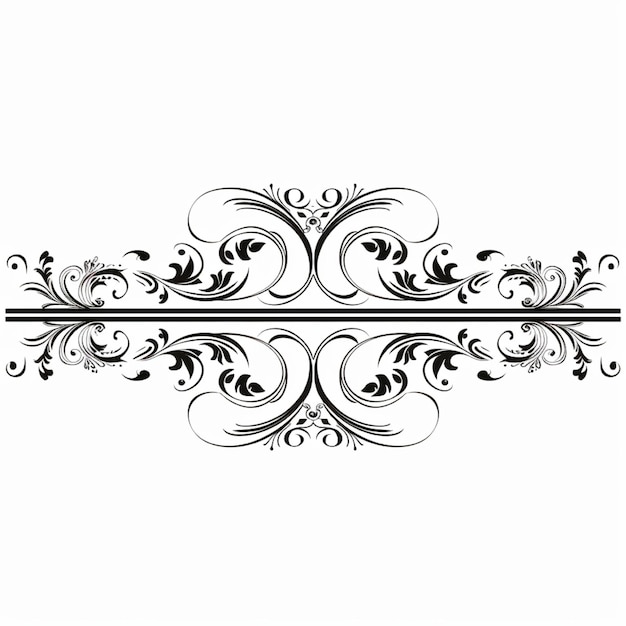 Retro Floral Ornamental Graphic Element