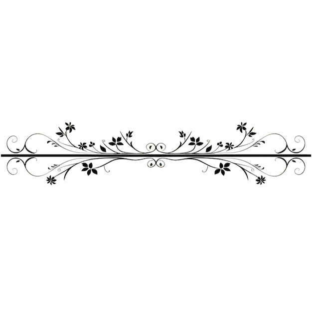 Retro Floral Ornamental Graphic Element