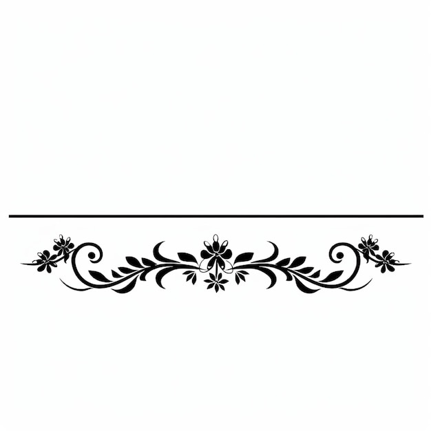 Retro Floral Ornamental Graphic Element