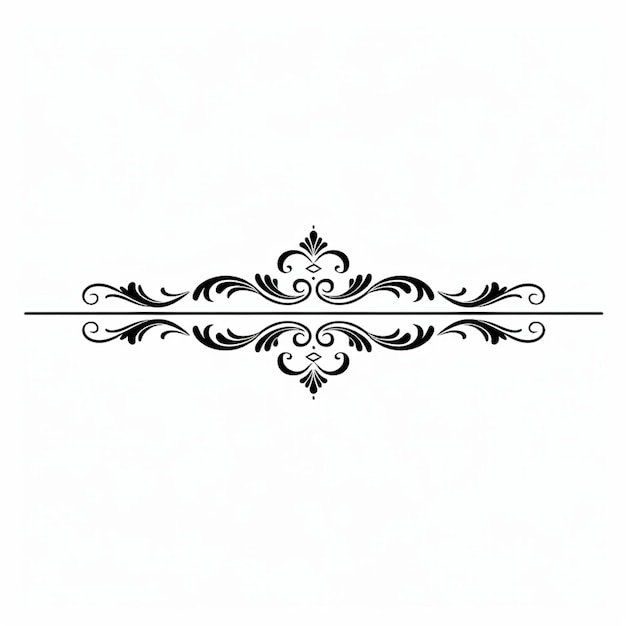 Retro Floral Ornamental Graphic Element