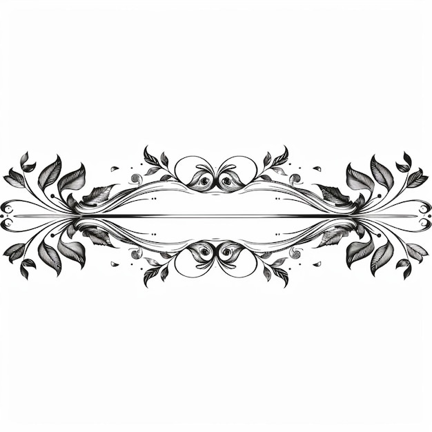 Retro Floral Ornamental Graphic Element