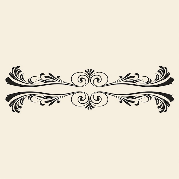 Retro Floral Ornamental Graphic Element